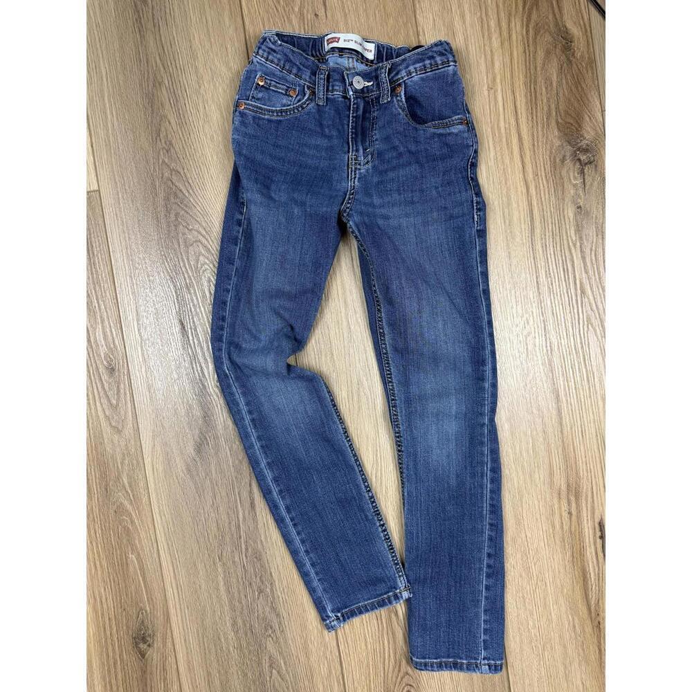 Levi's Jeans Youth 12 Blue Medium Wash 512 Slim Taper Adjustable Waist Stretch - Picture 2 of 7